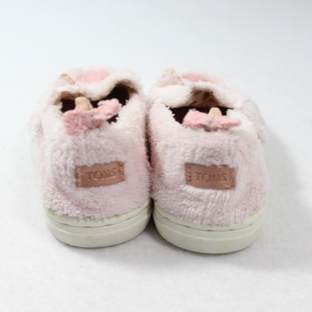 TOMS Year Of The Pig Limited Edition Youth Shoes Little Kids Pink Fuzzy Size 6 - Picture 4 of 7